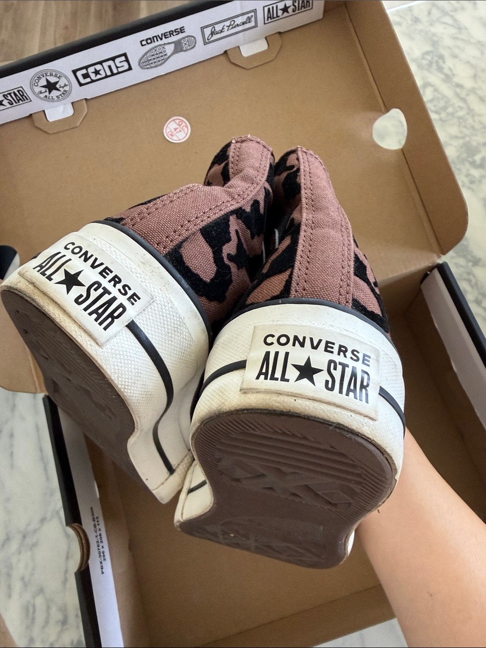 Original Converse Chuck Taylor All Star Lift Platform in leopard remix - Picture 5 of 7